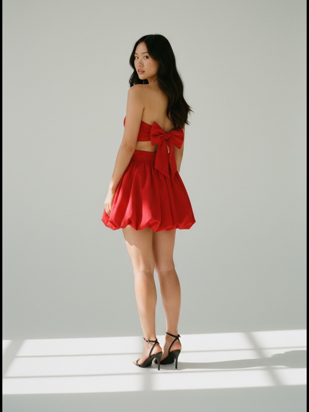 NWT MTGGD Red Strapless Bubble Hem Mini Dress - Size S | Hello Molly Style